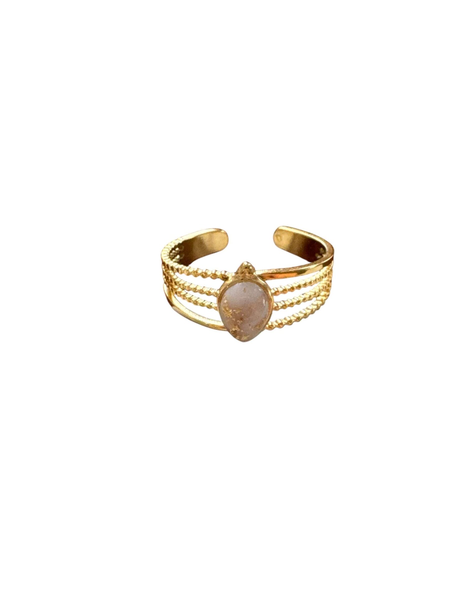 Stylischer Goldring aus langlebigem Edelstahl
