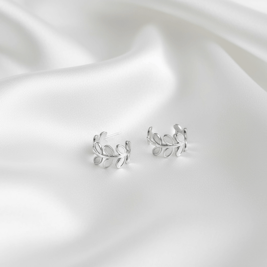 Ohrring Silver Leaf