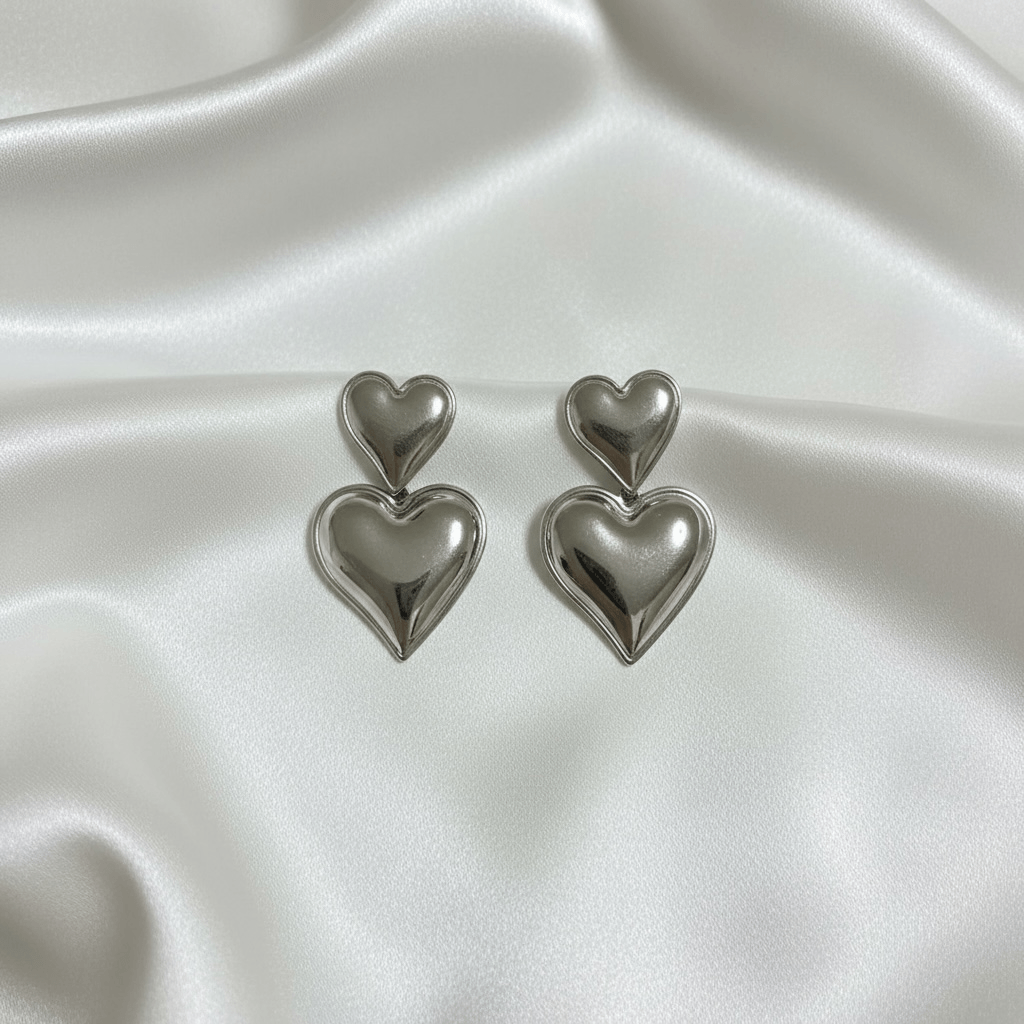 Ohrring Heart Silber