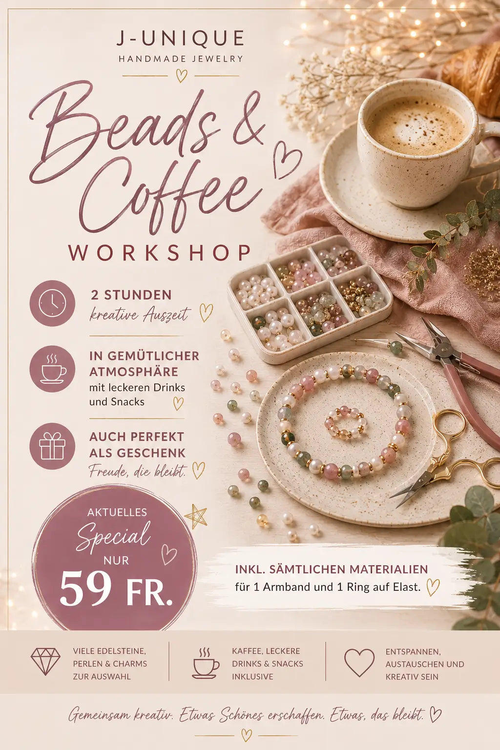 Schmuckworkshop stelle dein eigenes Armband her