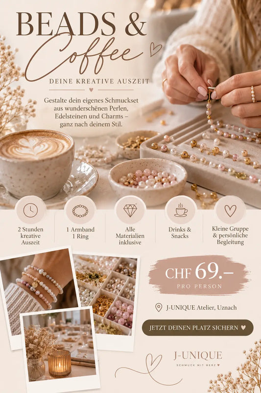 Schmuckworkshop stelle dein eigenes Armband her Samstag 16. Januar 2027 9-11 Uhr