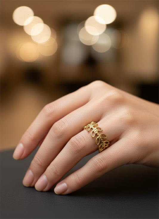 Ring Golden Leaf