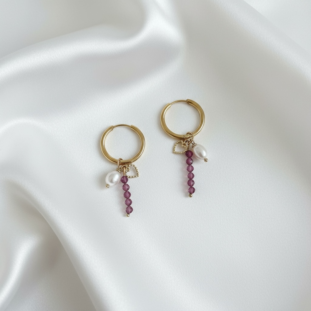 Ohrringe Berry Pearl Huggies