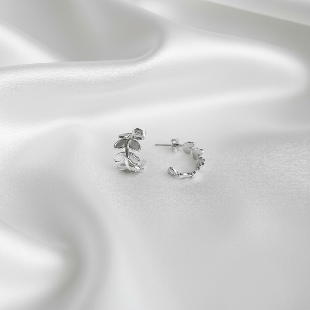 Ohrring Silver Leaf