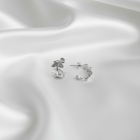 Ohrring Silver Leaf