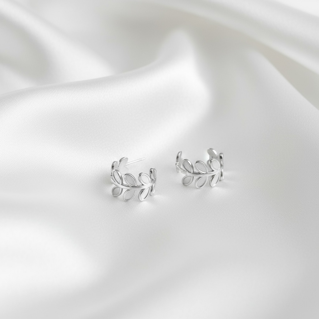 Ohrring Silver Leaf