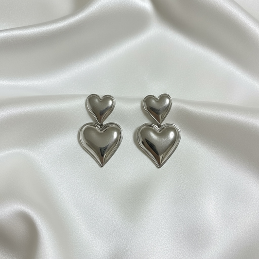 Ohrring Heart Silber