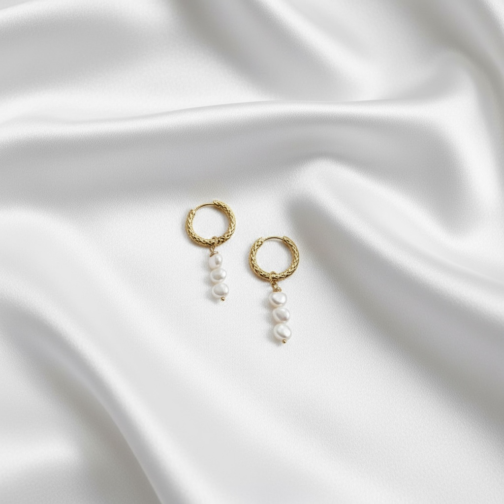 Ohrring Creole Pearly