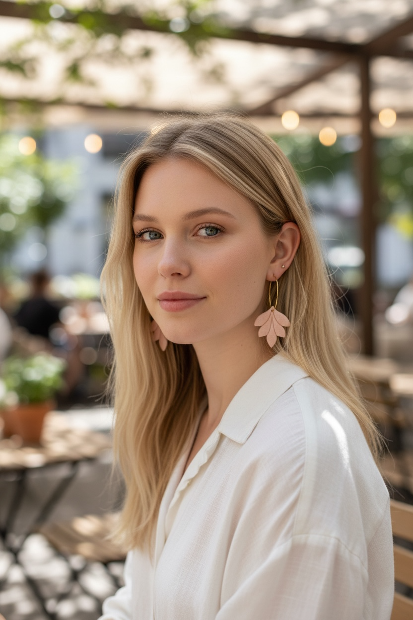 Ohrring Blush Leaves